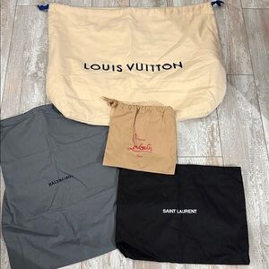 4 Authentic Designer dust bags